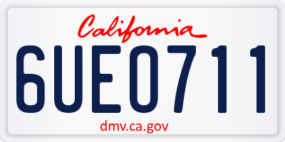 CA license plate 6UEO711