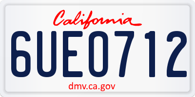CA license plate 6UEO712