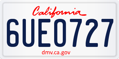 CA license plate 6UEO727
