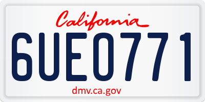 CA license plate 6UEO771