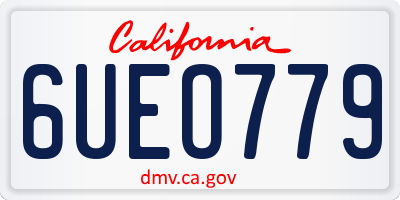 CA license plate 6UEO779