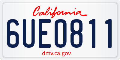 CA license plate 6UEO811