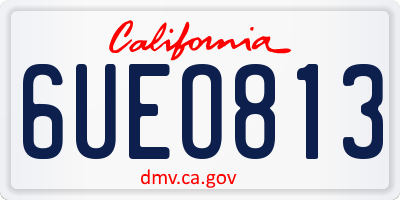 CA license plate 6UEO813