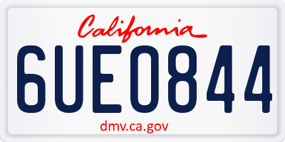 CA license plate 6UEO844