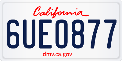 CA license plate 6UEO877