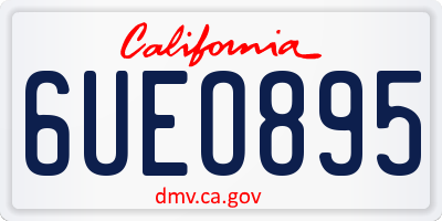 CA license plate 6UEO895
