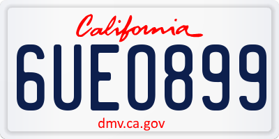 CA license plate 6UEO899