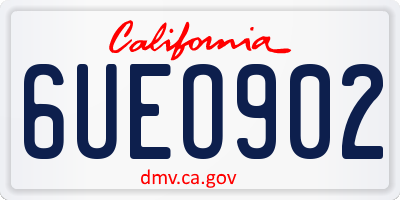 CA license plate 6UEO902