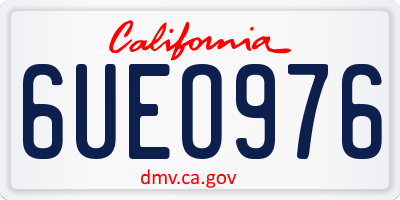 CA license plate 6UEO976