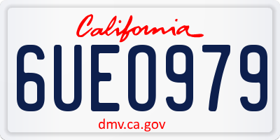 CA license plate 6UEO979
