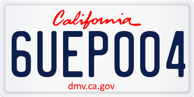 CA license plate 6UEP004