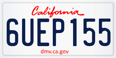 CA license plate 6UEP155
