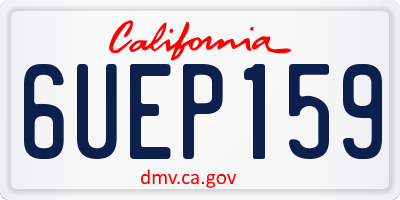 CA license plate 6UEP159