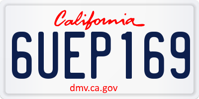CA license plate 6UEP169