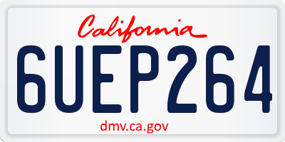 CA license plate 6UEP264