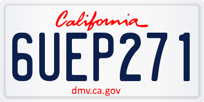 CA license plate 6UEP271