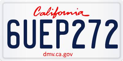 CA license plate 6UEP272