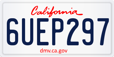 CA license plate 6UEP297