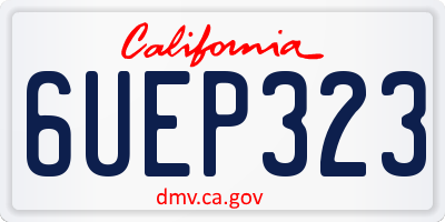 CA license plate 6UEP323