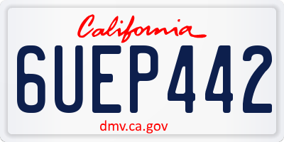 CA license plate 6UEP442