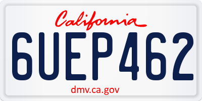 CA license plate 6UEP462