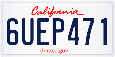 CA license plate 6UEP471