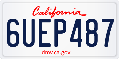 CA license plate 6UEP487