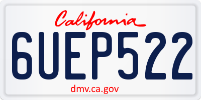CA license plate 6UEP522