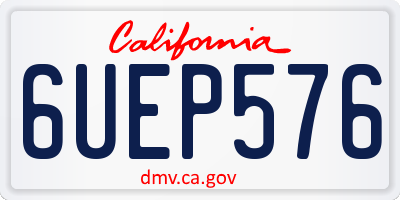 CA license plate 6UEP576