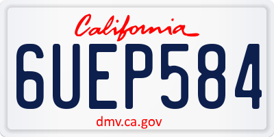 CA license plate 6UEP584