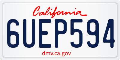 CA license plate 6UEP594