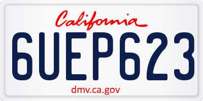 CA license plate 6UEP623