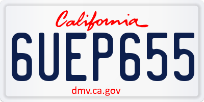 CA license plate 6UEP655