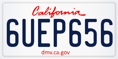 CA license plate 6UEP656