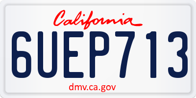 CA license plate 6UEP713