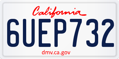 CA license plate 6UEP732