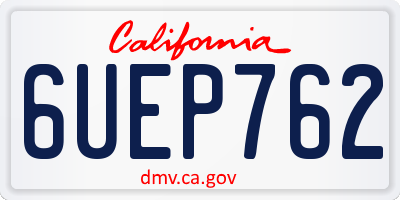 CA license plate 6UEP762