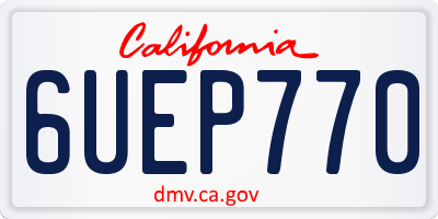 CA license plate 6UEP770