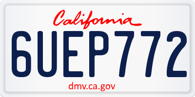 CA license plate 6UEP772