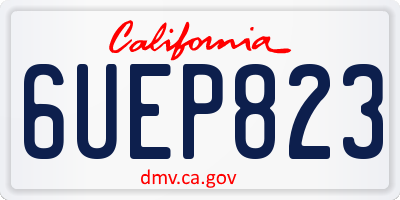 CA license plate 6UEP823