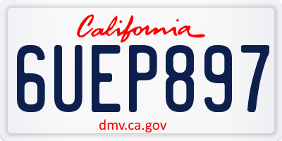 CA license plate 6UEP897