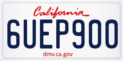 CA license plate 6UEP900