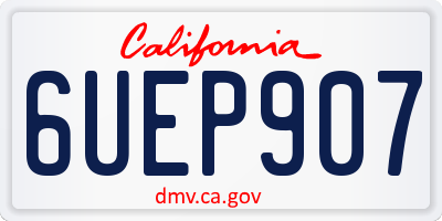 CA license plate 6UEP907