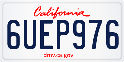 CA license plate 6UEP976
