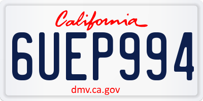 CA license plate 6UEP994