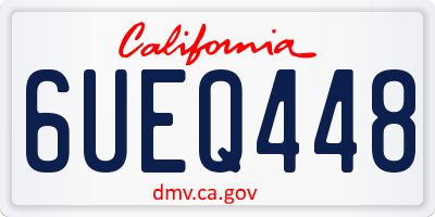 CA license plate 6UEQ448