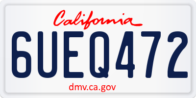 CA license plate 6UEQ472