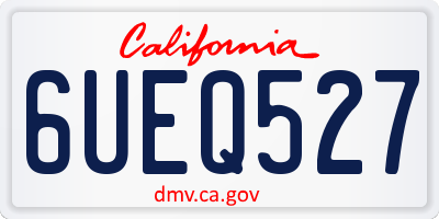 CA license plate 6UEQ527