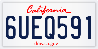 CA license plate 6UEQ591