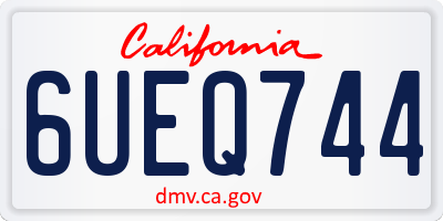 CA license plate 6UEQ744